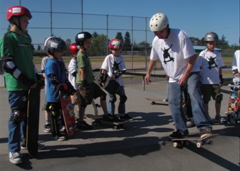 Skateboarding class